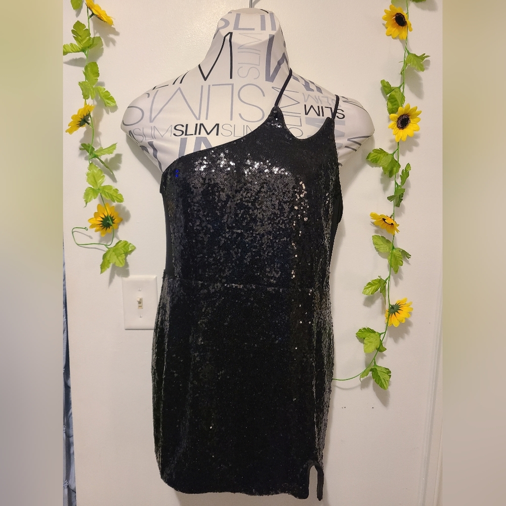 Nwot Large Double Shoulder Sequin Evening Dress